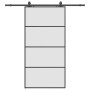 Puerta corredera set herrajes negra 102,5x205 cm ESG vidrio en Puertas | Comprar online en Foru.es