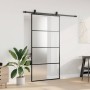 Puerta corredera set herrajes negra 102,5x205 cm ESG vidrio en Puertas | Comprar online en Foru.es