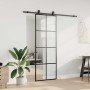 Puerta corredera con juego herrajes negro 76x205 cm ESG vidrio en Puertas | Comprar online en Foru.es