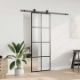 Puerta corredera con juego herrajes negro 76x205 cm ESG vidrio en Puertas | Comprar online en Foru.es