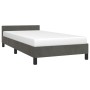 Estructura de cama con cabecero terciopelo gris oscuro 80x200cm de vidaXL, Camas y somieres - Ref: Foro24-347538, Precio: 93,...