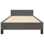 Estructura de cama con cabecero terciopelo gris oscuro 80x200cm de vidaXL, Camas y somieres - Ref: Foro24-347538, Precio: 93,...