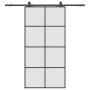 Puerta corredera set herrajes negra 102,5x205 cm ESG vidrio en Puertas | Comprar online en Foru.es