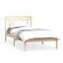 Estructura de cama madera maciza de pino 100x200 cm de vidaXL, Camas y somieres - Ref: Foro24-3100579, Precio: 88,57 €, Descu...