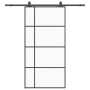 Puerta corredera set herrajes negra 102,5x205 cm ESG vidrio en Puertas | Comprar online en Foru.es