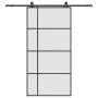 Puerta corredera set herrajes negra 102,5x205 cm ESG vidrio en Puertas | Comprar online en Foru.es
