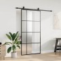 Puerta corredera set herrajes negra 102,5x205 cm ESG vidrio en Puertas | Comprar online en Foru.es