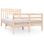 Estructura de cama doble pequeña de madera maciza 120x190 cm de vidaXL, Camas y somieres - Ref: Foro24-3100624, Precio: 117,5...