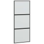 Puerta corredera con herrajes negro 90x205 cm vidrio templado en Puertas | Comprar online en Foru.es