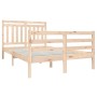 Estructura de cama doble pequeña de madera maciza 120x190 cm de vidaXL, Camas y somieres - Ref: Foro24-3100624, Precio: 117,5...