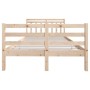 Estructura de cama doble pequeña de madera maciza 120x190 cm de vidaXL, Camas y somieres - Ref: Foro24-3100624, Precio: 117,5...