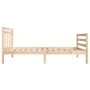 Estructura de cama doble pequeña de madera maciza 120x190 cm de vidaXL, Camas y somieres - Ref: Foro24-3100624, Precio: 114,6...