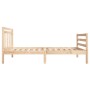 Estructura de cama doble pequeña de madera maciza 120x190 cm de vidaXL, Camas y somieres - Ref: Foro24-3100624, Precio: 117,5...