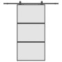 Puerta corredera herrajes negro 102,5x205 cm vidrio templado en Puertas | Comprar online en Foru.es