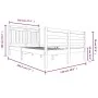 Estructura de cama doble pequeña de madera maciza 120x190 cm de vidaXL, Camas y somieres - Ref: Foro24-3100624, Precio: 114,6...