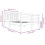 Estructura de cama doble pequeña de madera maciza 120x190 cm de vidaXL, Camas y somieres - Ref: Foro24-3100624, Precio: 117,5...