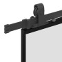 Puerta corredera herrajes negro 102,5x205 cm vidrio templado en Puertas | Comprar online en Foru.es