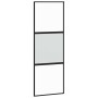 Puerta corredera con herrajes negro 76x205 cm vidrio templado en Puertas | Comprar online en Foru.es