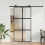 Puerta corredera herrajes negro 102,5x205 cm vidrio templado en Puertas | Comprar online en Foru.es