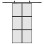 Puerta corredera herrajes negro 102,5x205 cm vidrio templado en Puertas | Comprar online en Foru.es