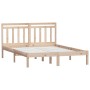 Estructura de cama doble pequeña de madera maciza 120x190 cm de vidaXL, Camas y somieres - Ref: Foro24-3100559, Precio: 112,2...