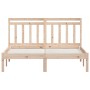 Estructura de cama doble pequeña de madera maciza 120x190 cm de vidaXL, Camas y somieres - Ref: Foro24-3100559, Precio: 112,2...