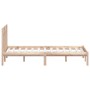 Estructura de cama doble pequeña de madera maciza 120x190 cm de vidaXL, Camas y somieres - Ref: Foro24-3100559, Precio: 112,2...