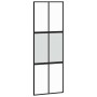 Puerta corredera con herrajes negro 76x205 cm vidrio templado en Puertas | Comprar online en Foru.es