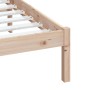 Estructura de cama doble pequeña de madera maciza 120x190 cm de vidaXL, Camas y somieres - Ref: Foro24-3100559, Precio: 112,2...