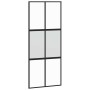 Puerta corredera con herrajes negro 90x205 cm vidrio templado en Puertas | Comprar online en Foru.es