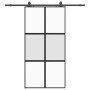 Puerta corredera herrajes negro 102,5x205 cm vidrio templado en Puertas | Comprar online en Foru.es