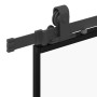 Puerta corredera herrajes negro 102,5x205 cm vidrio templado en Puertas | Comprar online en Foru.es