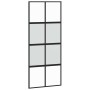 Puerta corredera con herrajes negro 90x205 cm vidrio templado en Puertas | Comprar online en Foru.es