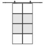 Puerta corredera herrajes negro 102,5x205 cm vidrio templado en Puertas | Comprar online en Foru.es
