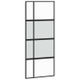 Puerta corredera con herrajes negro 90x205 cm vidrio templado en Puertas | Comprar online en Foru.es