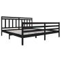 Estructura de cama de madera maciza negra 200x200 cm de vidaXL, Camas y somieres - Ref: Foro24-3100678, Precio: 168,88 €, Des...