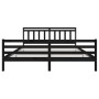 Estructura de cama de madera maciza negra 200x200 cm de vidaXL, Camas y somieres - Ref: Foro24-3100678, Precio: 168,88 €, Des...