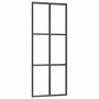 Puerta corredera con juego herrajes negro 76x205 cm ESG vidrio en Puertas | Comprar online en Foru.es