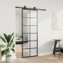 Puerta corredera con juego herrajes negro 76x205 cm ESG vidrio en Puertas | Comprar online en Foru.es
