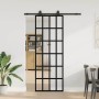 Puerta corredera con juego herrajes negro 76x205 cm ESG vidrio en Puertas | Comprar online en Foru.es