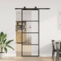 Puerta corredera con juego herrajes negro 76x205 cm ESG vidrio en Puertas | Comprar online en Foru.es