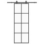 Puerta corredera con juego herrajes negro 76x205 cm ESG vidrio en Puertas | Comprar online en Foru.es