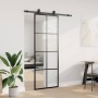 Puerta corredera con juego herrajes negro 76x205 cm ESG vidrio en Puertas | Comprar online en Foru.es