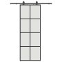 Puerta corredera con juego herrajes negro 76x205 cm ESG vidrio en Puertas | Comprar online en Foru.es