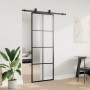 Puerta corredera con juego herrajes negro 76x205 cm ESG vidrio en Puertas | Comprar online en Foru.es