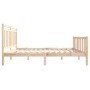 Estructura de cama de madera maciza 120x200 cm de vidaXL, Camas y somieres - Ref: Foro24-3100953, Precio: 117,08 €, Descuento: %