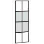 Puerta corredera con herrajes negro 76x205 cm vidrio templado en Puertas | Comprar online en Foru.es