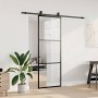 Puerta corredera con juego herrajes negro 76x205 cm ESG vidrio en Puertas | Comprar online en Foru.es