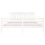 Estructura de cama madera maciza blanca 200x200 cm de vidaXL, Camas y somieres - Ref: Foro24-3100675, Precio: 151,64 €, Descu...