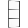 Puerta corredera con set herrajes negro 90x205 cm vidrio ESG en Puertas | Comprar online en Foru.es